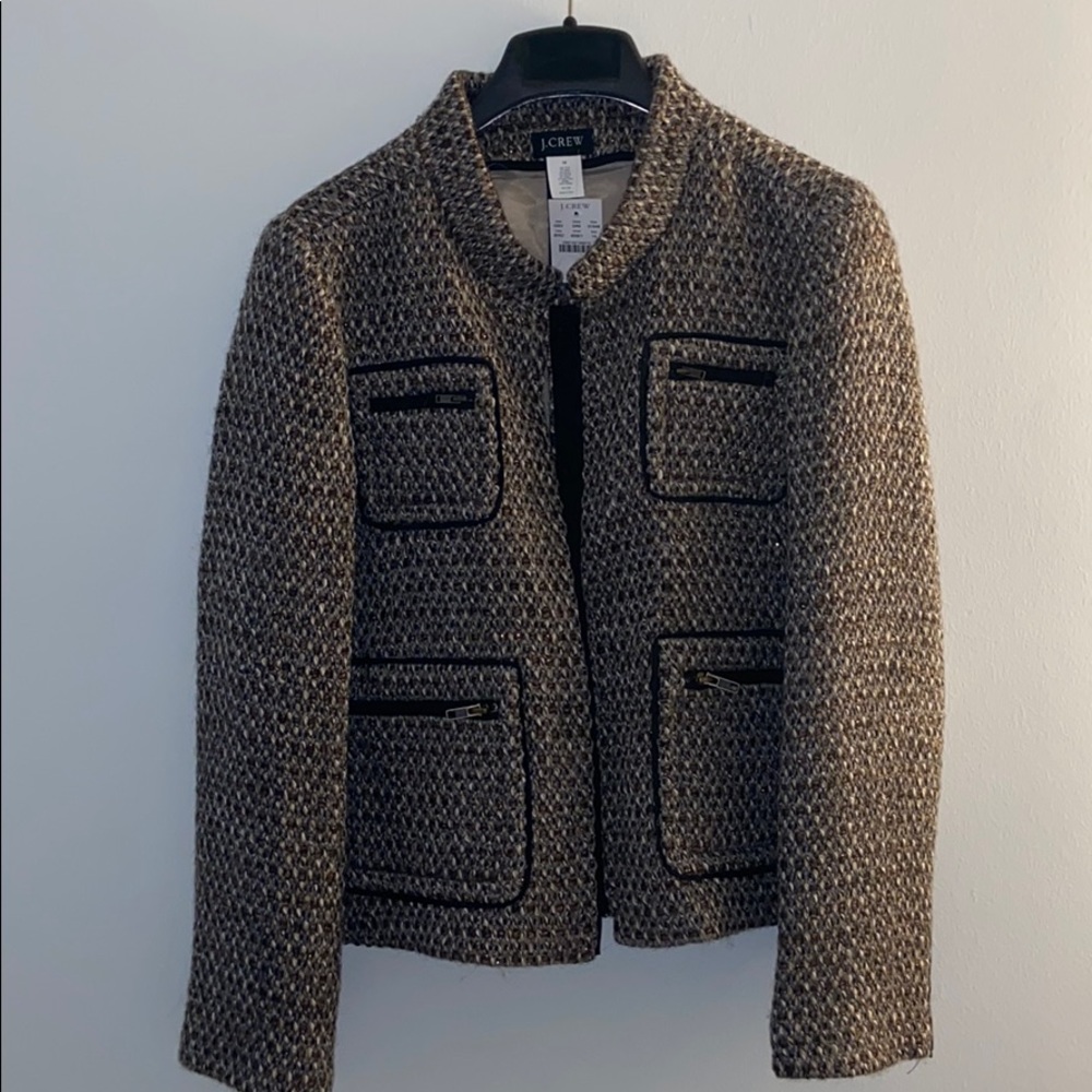 New JCrew Wool Lady Tweed Jacket